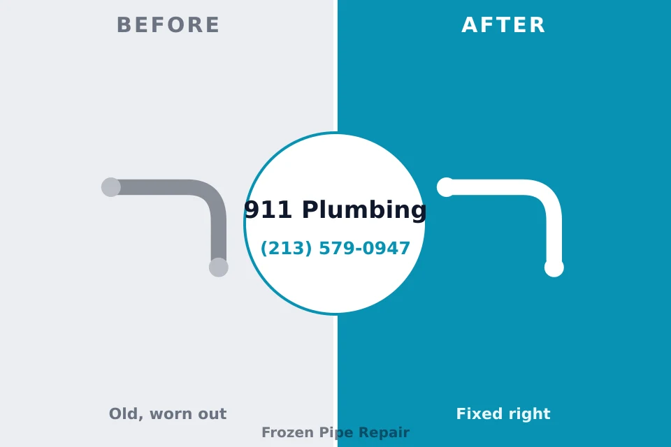 Before and after: plumbing company Southmayd, TX